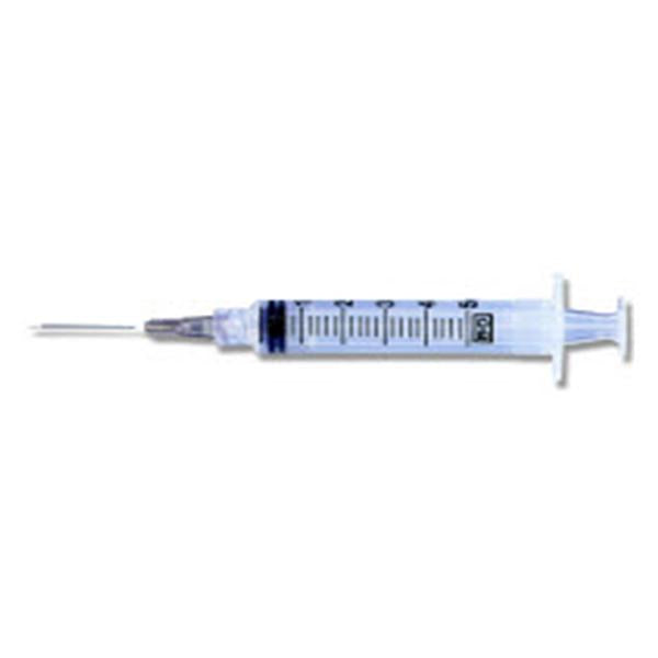 Becton-Dickinson Syringe/Needle 5Cc Luer Lock 21Gx1" Conventional 100/Bx, 4 Bx/Ca - 309632