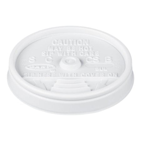 Dart - Lid Plastic, White, Sip-Through - 8UL