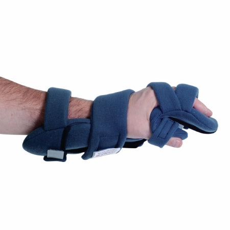 Rolyan HANZ Antimicrobial WHFO - Hand Contracture Orthosis Fabric Left Hand Blue X-Small - 081502129