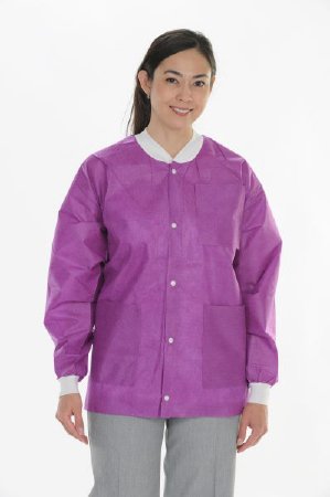 Valumax International Lab Jacket Valumax Extra-Safe Plum Medium Hip Length Limited Reuse - 3630PUM