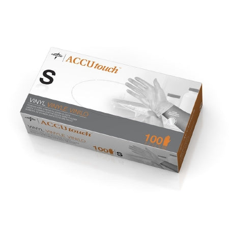 AccuTouch - California Only - Exam Glove Small NonSterile Vinyl Standard Cuff Length Smooth Clear Not Chemo Approved - 6MDS192074