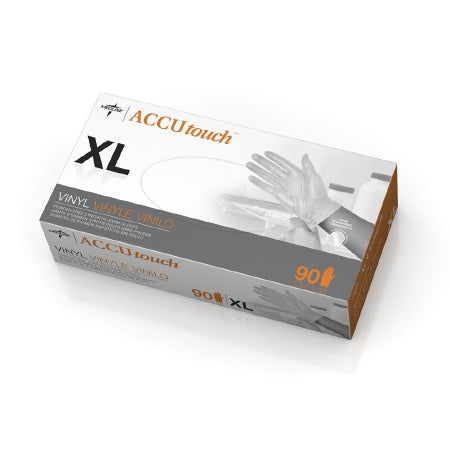 AccuTouch - California Only - Exam Glove X-Large NonSterile Vinyl Standard Cuff Length Smooth Clear Not Chemo Approved - 6MDS192077
