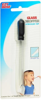 Apothecary Products Ezy Dose Medicine Dropper EZY Dose Glass, Straight Tip, 1 mL - 2571567024