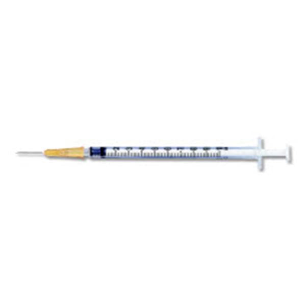Becton-Dickinson Syringe/Needle 1Cc 25Gx1" Precisionglide U-100 Insulin Dtchbl Ndl Cnvntnl 100/Bx, 8 Bx/Ca - 329622