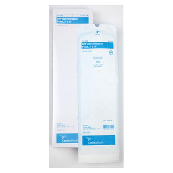 Cardinal Health Pouch Sterilization 5 In X 15 In Blue / White 200/Box, 4 Bx/Ca - 92515