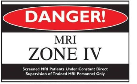 Newmatic Medical - Door / Wall Sign Caution Danger! MRI - 12524
