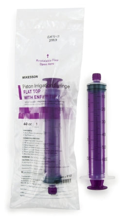 McKesson McKesson Enteral Feeding / Irrigation Syringe 60 mL Pole Bag Enfit Tip Without Safety - 910