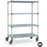 Intermetro Industries MetroMax Q Stem Caster Cart 24 X 60 X 69 Inch 4 Shelves Blue - Q566EG3