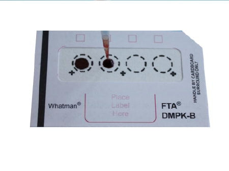 GE Medical Diagnostics FTA DMPK-C Sample Collection Card 100 Cards For Research Only - WB129243