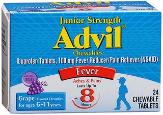 Advil - Pain Relief 100 mg Strength Ibuprofen Chewable Tablet 24 per Bottle - 00573017920