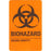 Market Lab Inc Pre-Printed Label Warning Label BIOHAZARD HAZARD IDENTITY Orange 1-3/4 X 7/3/4 Inch - 6463