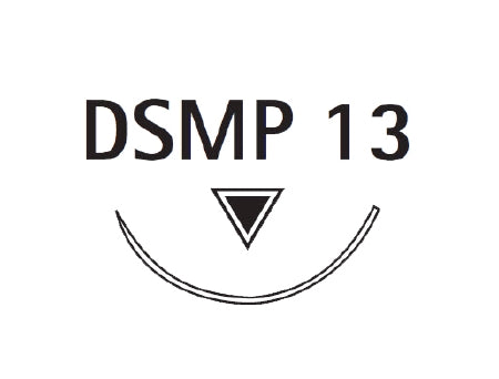 Aesculap Premilene Suture with Needle Nonabsorbable Uncoated Blue Suture Monofilament Polypropylene Suture Size 5-0 45 cm Suture 1-Needle 13 mm Length 3/8 Circle Reverse Cutting Needle - G2090619