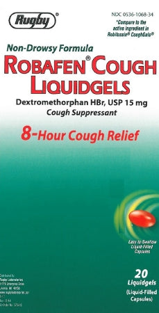 Major Pharmaceuticals Robafen Cold and Cough Relief 15 mg Strength Gelcap 20 per Box - 536106834