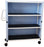 Mjm International - Linen Cart with Cover 3 Shelves 125 lbs. per Shelf Weight Capacity PVC 4 Inch Twin Casters - 345-3C-4
