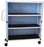 Mjm International - Linen Cart with Cover 3 Shelves 125 lbs. per Shelf Weight Capacity PVC 4 Inch Twin Casters - 345-3C-4