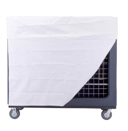 R & B Wire Products Cart Cover 12 X 31 X 60 Inch, 31 X 44 X 60 Inch (Flap Down), White, Vinyl, 4 lbs. Product Weight - 852
