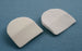 Aetna Felt Corporation Beveled Heel Pad 2-3/4 X 3-1/8 Inch, White, 1/4 Inch Thick White Orthopedic Felt, Without Adhesive - 22310B