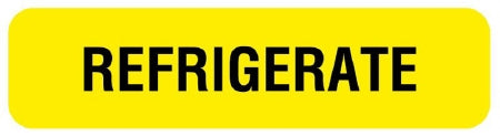 United Ad Label UAL Pre-Printed Label Auxiliary Label REFRIGERATE Fluorescent Yellow 5/16 X 1-1/4 Inch - ULIV108