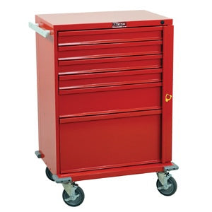 Harloff V-Series Crash Cart Steel Body and Drawers 22 X 29.5 X 40 Inch 6 Drawers Mauve - V30-6B