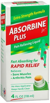 Emerson Healthcare Absorbine Jr Plus Topical Pain Relief 4% Strength Menthol Liquid 4 oz. - 88947641204
