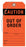 United Ad Label UAL Warning Tag With Caution Red / Black 3-1/8 X 6-1/4 Inch - ULCS048