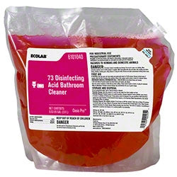 Ecolab Oasis Pro 73 Surface Disinfectant Cleaner Acid Based Liquid Concentrate 2 Liter Bag Soap Scent - 6101040