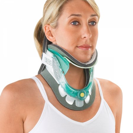 Aspen Vista - Rigid Cervical Collar Preformed Adult One Size Fits Most Two-Piece / Trachea Opening Adjustable Height Adjustable Neck Circumference - 081527423