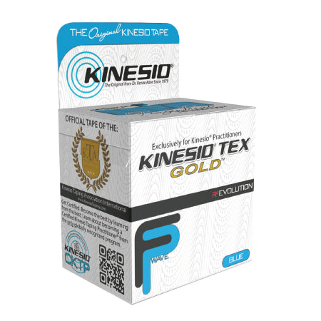 Fabrication Enterprises Kinesio Tex Gold FP Kinesiology Tape Water Resistant Cotton 2 Inch X 5-1/2 Yard Blue NonSterile - 24-4871