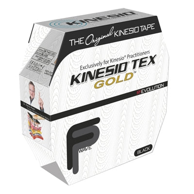 Kms LLC Kinesio Tex Gold FP Kinesiology Tape Water Resistant Cotton 2 Inch X 34 Yard Black NonSterile - GKT-45125-FP