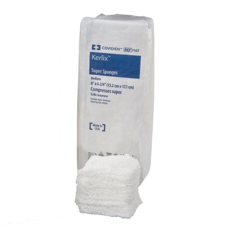 Kerlix - USP Type VII Fluff Dressing Fluff Dried Woven Gauze 12-Ply 6 X 6-3/4 Inch Rectangle NonSterile - 1167