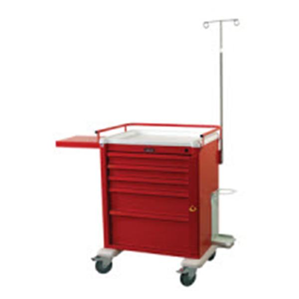 Harloff Manufacturing Cart Crash/Emergency Classic 38-1/2X38" 5 Drawer Lock Ea - 6331