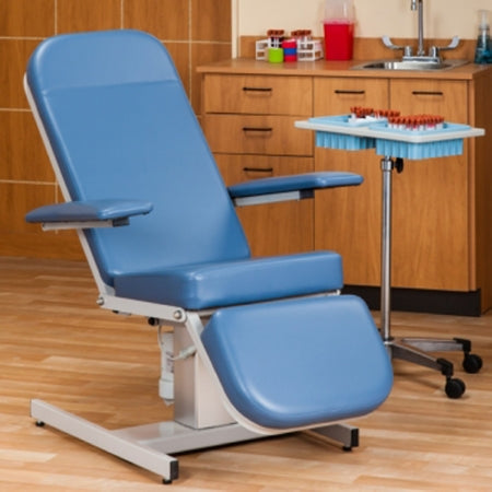 Clinton Industries Recliner Series Hi-Lo Power Blood Drawing Chair Stationary Armrests Black - 6810-3BK
