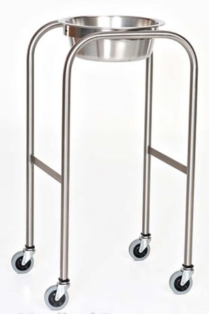 Mid Central Medical - Solution Stand 8.5 Quart 1 Basin H-Shaped Brace 34 Inch 15 X 18 Inch - MCM1000