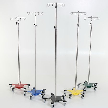 Mid Central Medical Space Saving IV Pole - MCM222