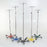 Mid Central Medical IV Stand Floor Stand 4-Hook 5 Legs, 3 Inch Scuff Resistant Casters, 22 Inch Stainless Steel Base, Rubber Bumpers - MCM271