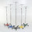 Mid Central Medical - IV Stand Floor Stand 4-Hook 5 Legs, 3 Inch Scuff Resistant Casters, 22 Inch Stainless Steel Base, Rubber Bumpers - MCM271