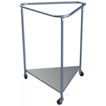 Mid Central Medical Hamper Stand Rolling Triangular Opening Open Top Without Lid - MCM2006