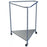 Mid Central Medical Hamper Stand Rolling Triangular Opening Open Top Without Lid - MCM2006