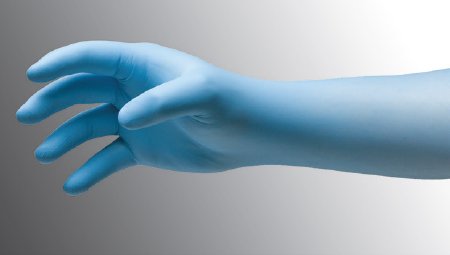 NitriDerm EP - Exam Glove X-Small NonSterile Nitrile Extended Cuff Length Fully Textured Blue Chemo Tested - 182050