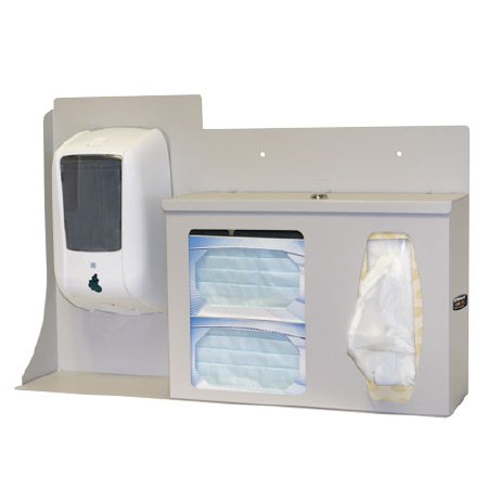 Bowman - Hygiene Dispensing Station BOWMAN Floor Stand Quartz Beige 18.00 X 18.00 X 57.98 Inch Aluminum / Cold Rolled Steel / PETG Plastic - BD106-0012