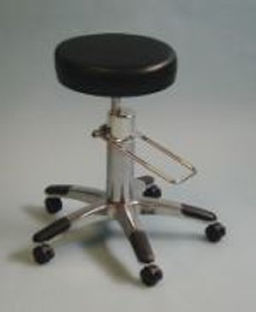 Brandt Industries - Surgeon Stool Backless Hydraulic 2 Inch Casters Blue - 15511