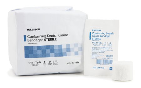 McKesson McKesson Conforming Bandage Polyester 1 Inch X 1-7/10 Yard Roll Shape Sterile - 16-016