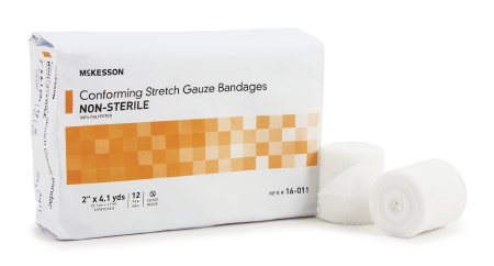 McKesson McKesson Conforming Bandage Polyester 2 Inch X 4-1/10 Yard Roll Shape NonSterile - 16-011