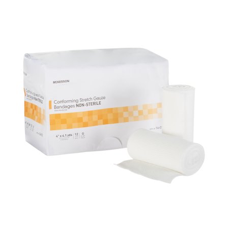 McKesson - Conforming Bandage Polyester 4 Inch X 4-1/10 Yard Roll Shape NonSterile - 16-013