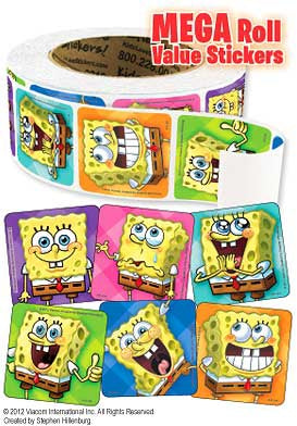 Medibadge Disney 1000 Per Unit Spongebob Faces Mega Sticker - VL124X