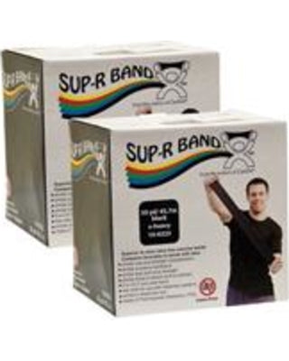 Sup-R Band Twin-Pak - Exercise Resistance Band Black 5 Inch X 50 Yard X-Heavy Resistance - 10-6335