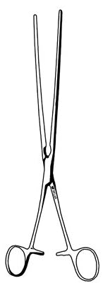 Sklar - Hemostatic Forceps Kocher 10-1/2 Inch Length OR Grade Stainless Steel NonSterile Ratchet Lock Finger Ring Handle Curved Blunt Longitudinal Serrated Jaws - 90-2576