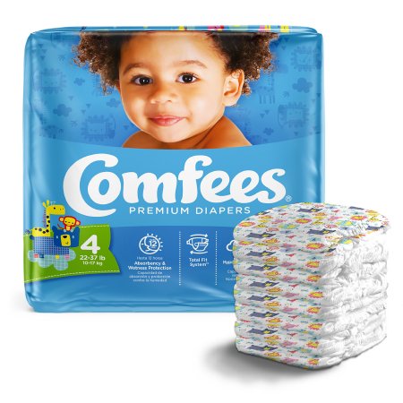 Comfees - Unisex Baby Diaper Size 4 Disposable Moderate Absorbency - CMF-4