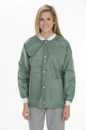 Valumax International ValuMax Extra-Safe Lab Jacket Olive Green Medium Long Sleeves Hip Length - 3630OV