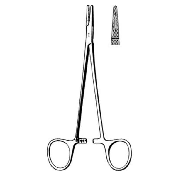 Sklar Instruments Holder Needle Crile-Wood 6" Cross Serrated Jaw Straight Steel Ea - 20-1265